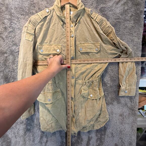 Avec Les Filles Zip Up Cinched Waist Utility Army Surplus Coat Jacket M - Picture 9 of 12